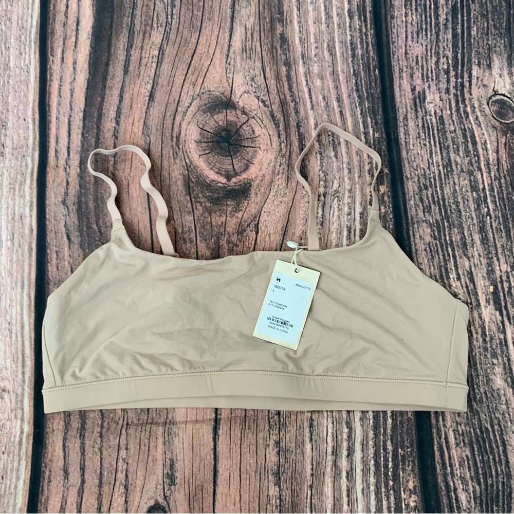 Women's Tan Bralette sz L Inlyric